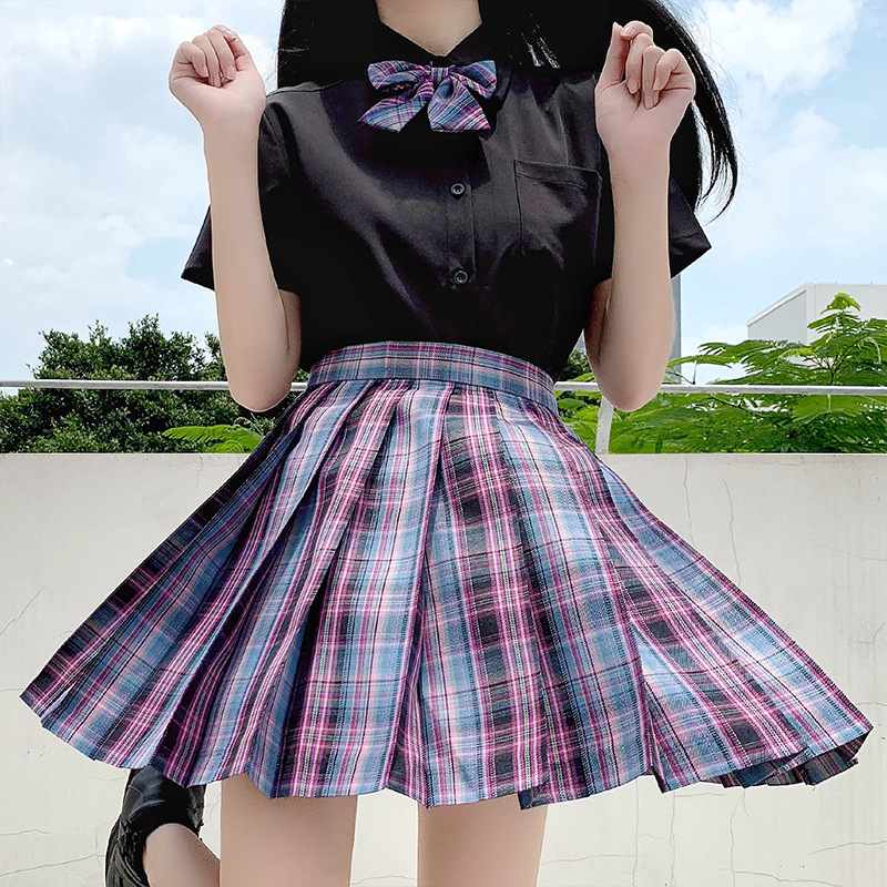Girl Uniform Skirt Set Skirt Pleated Korean Uniforms Set Japanese Sexy Mini A-line Skirts Cute Girls JK Cosplay Seifuku Student